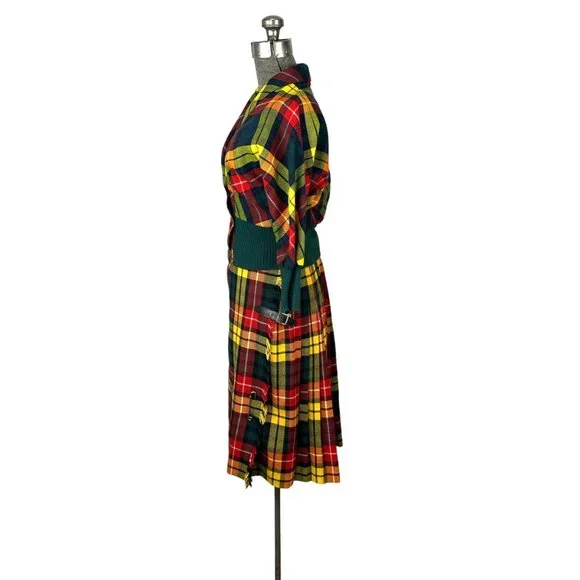 1960s wool tartan kilt and bouse Made in Scotland Size S/M - Picture 5 of 6